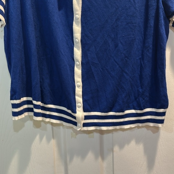 Torrid Retro Chic Blue Sailor Pinup Sweater Cardigan 3X Nautical - Picture 6 of 7